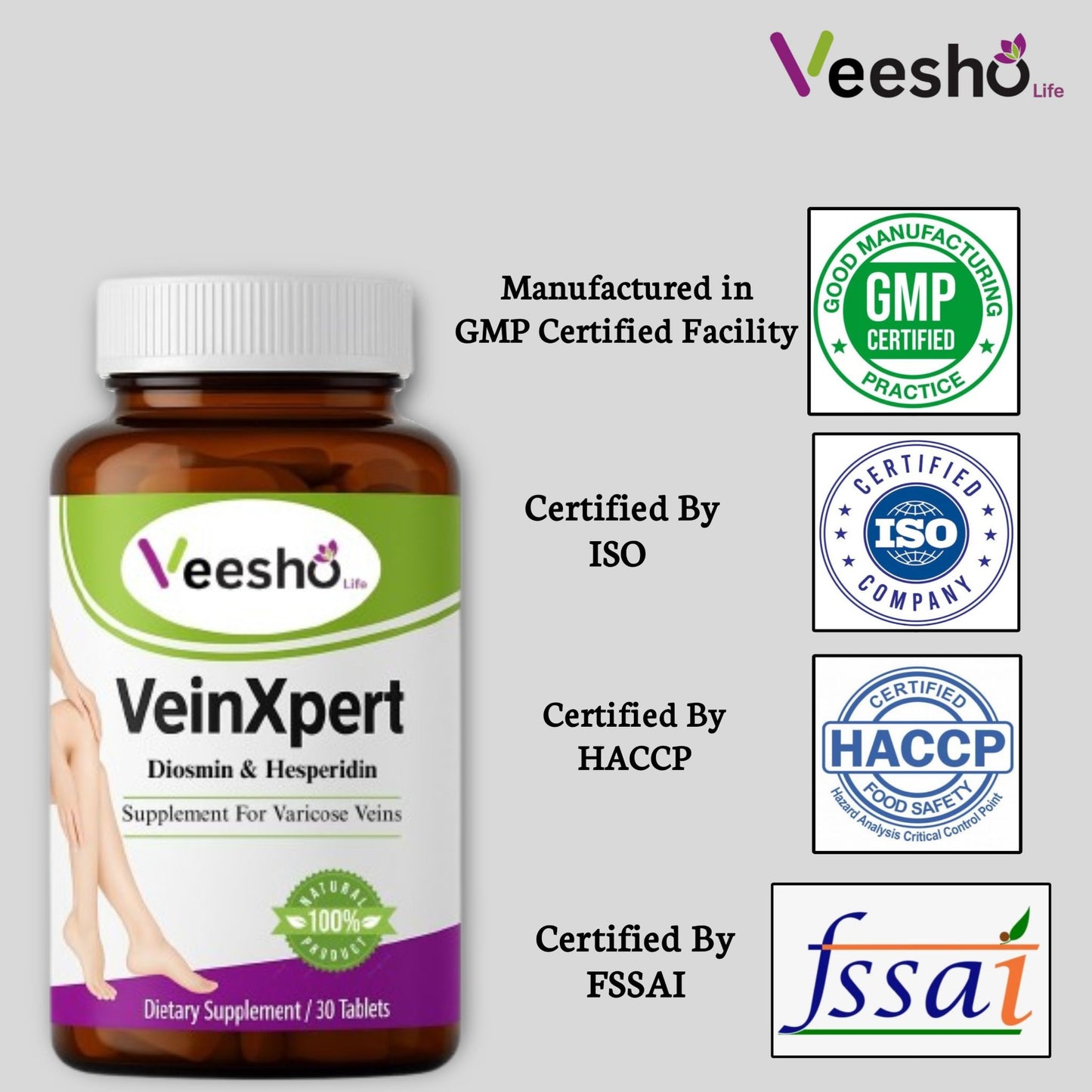 Ayurvedic Formulation VeinXpert Tablets – Spider Veins | Varicose Veins | Deep Vein Thrombosis.
